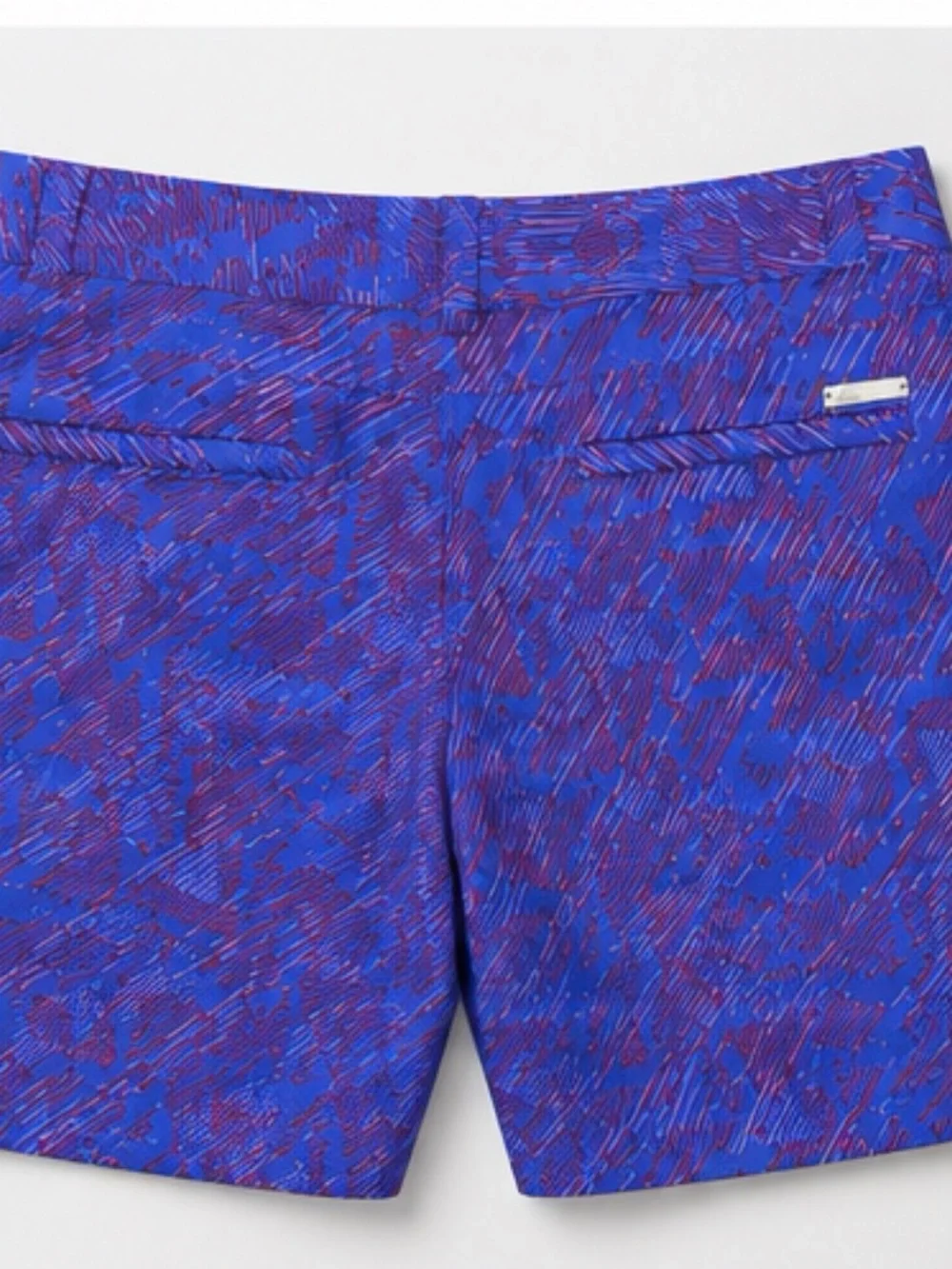 adidas Women's Royal Blue & Purple Abstract Athletic Shorts